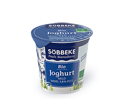 Bio Naturjoghurt mild Fett, - Söbbeke 3,8 500g Becher 